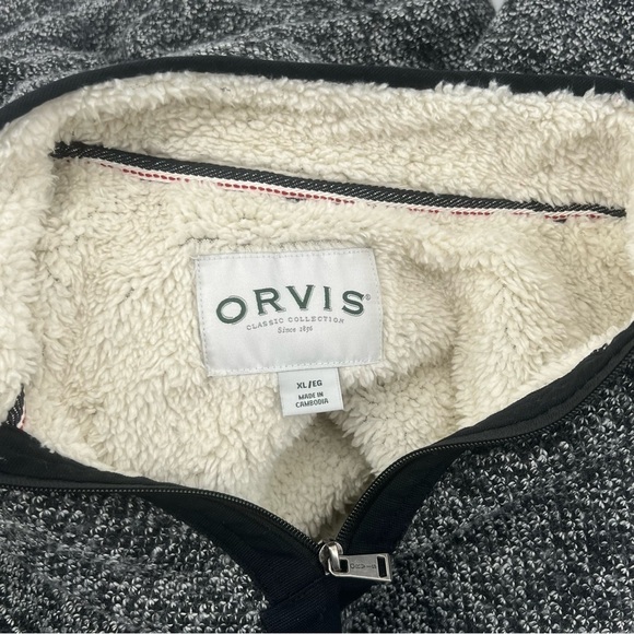 Orvis Brighton Fleece Lined 1/4 Zip Long Sleeve Pullover Sweatshirt Size XL Mens - Picture 5 of 7